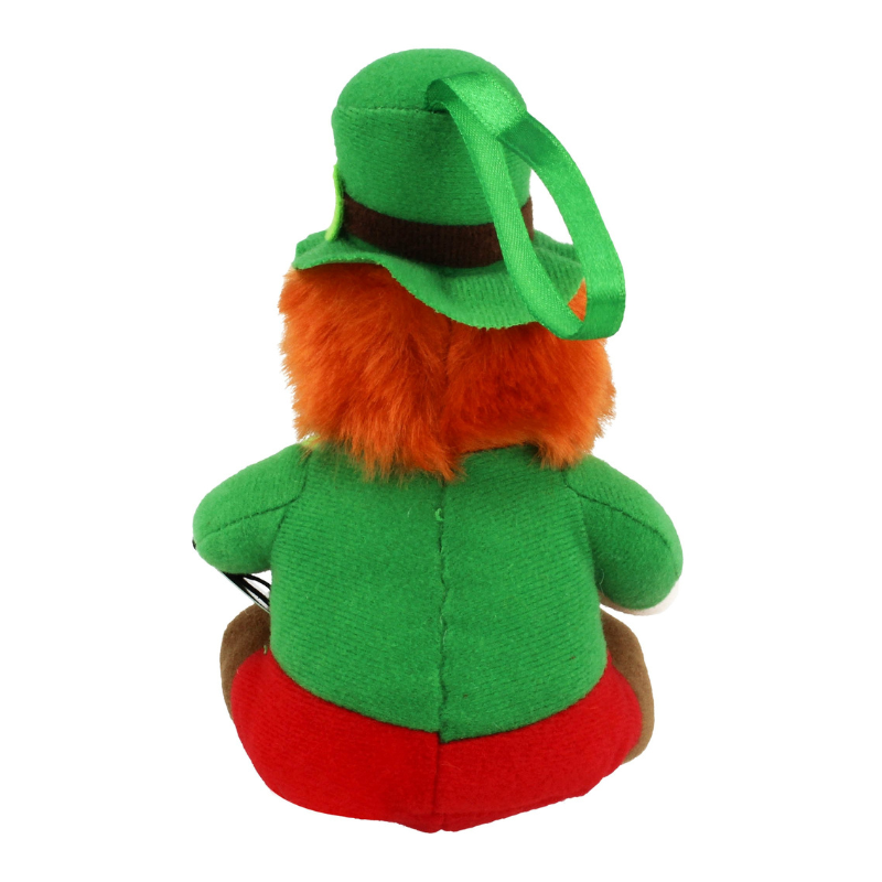 5" Irish Shamrock Leprechaun Soft Toy With Green Shamrock